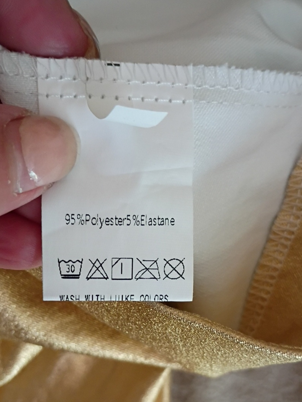 New No Tag.Shiny Gold Wide-Leg Satin Pants - Picture 7 of 7